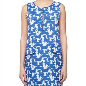 $98 Collective Concepts blue horse print dress